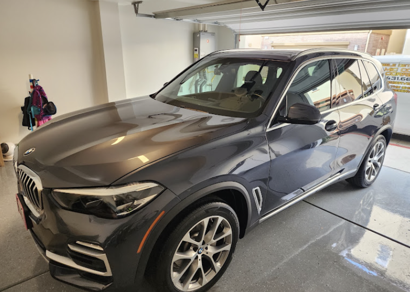 Gray BMW X5 after exterior detailing